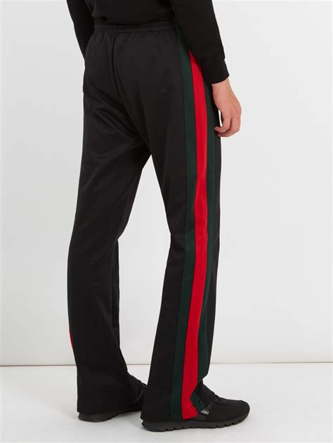 gucci black trackpants|gucci side stripe track pants.